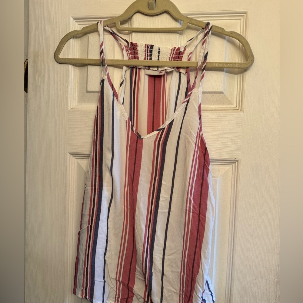 Pink Striped Tank any 2 of my tops 2 for $12!!!
